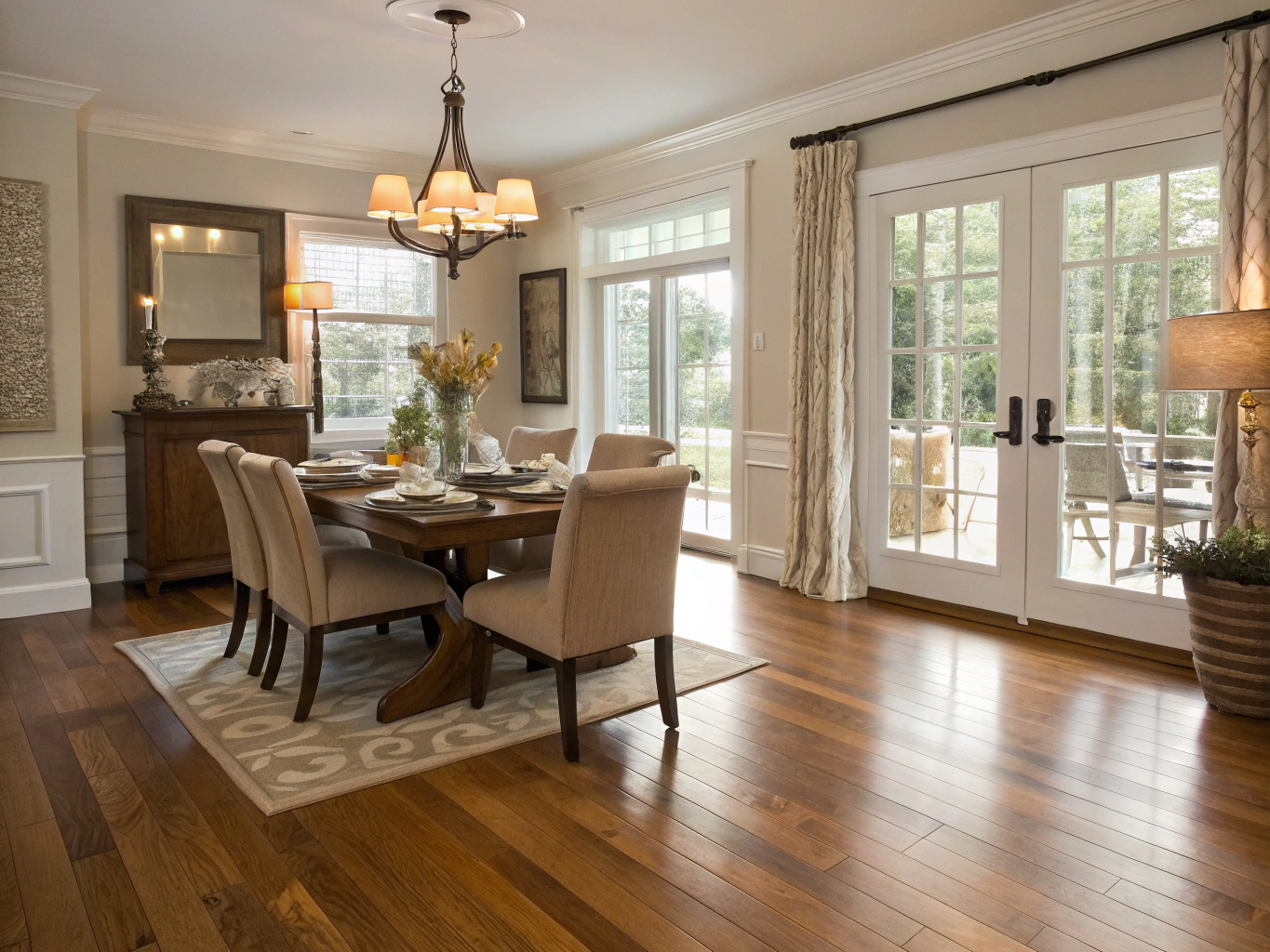 Premium hardwood flooring installation