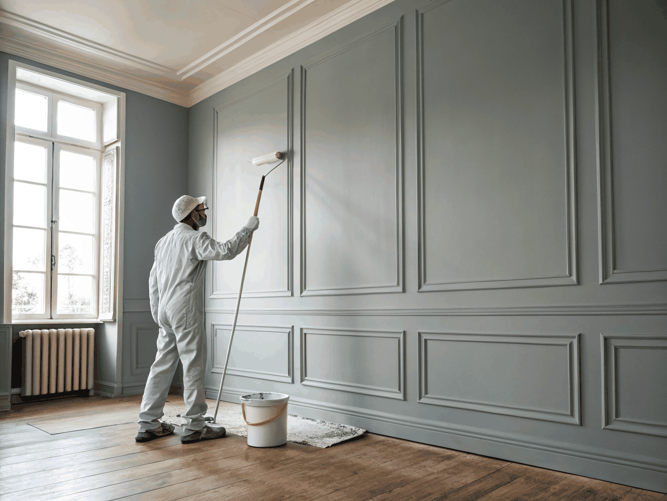 High-quality painting finish on interior walls