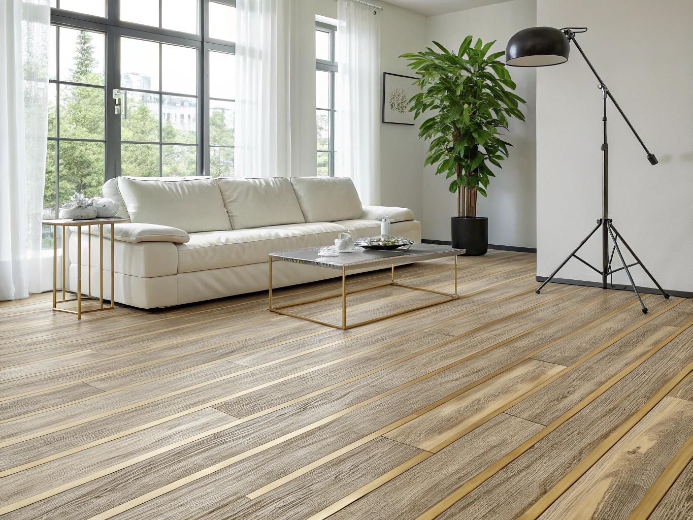 Modern vinyl flooring installation